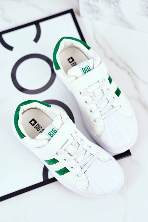 Sportowe Dziecięce Big Star Na Rzepy Białe GG374019