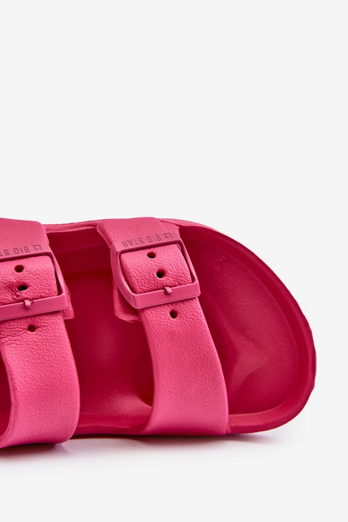 Klapki Dziecięce Lekkie Z Klamrami BIG STAR NN374545 Fuksja