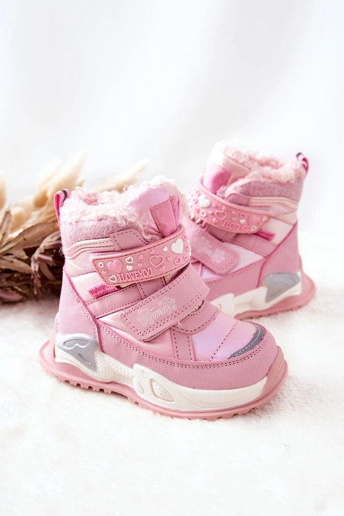 Dziecięce Ocieplane Śniegowce Różowe Chilly