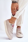 Damskie Sneakersy Big Star LL274399 Beżowe