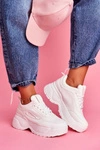 Sportowe Damskie Buty Wysoka Podeszwa Różowe Louder