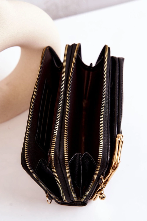 Portfel Torebka 2w1 Na Bigiel Czarny Leonore