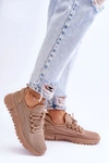 Damskie Wsuwane Buty Sportowe Sneakersy Ciemnobeżowe Rosett