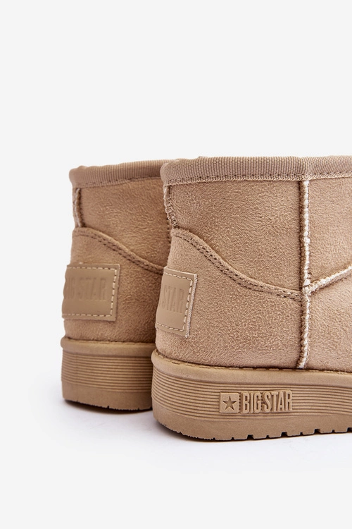 Dziecięce Śniegowce Ocieplane Na Suwak Beżowe Big Star MM374098