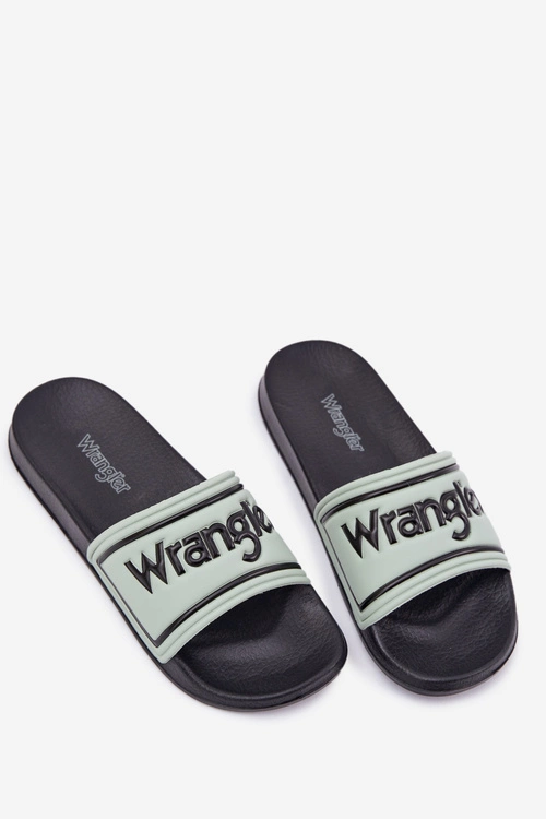 Klapki Męskie WRANGLER AVERELL SLIDER MEN LOW 20251042.52D Jasnozielone