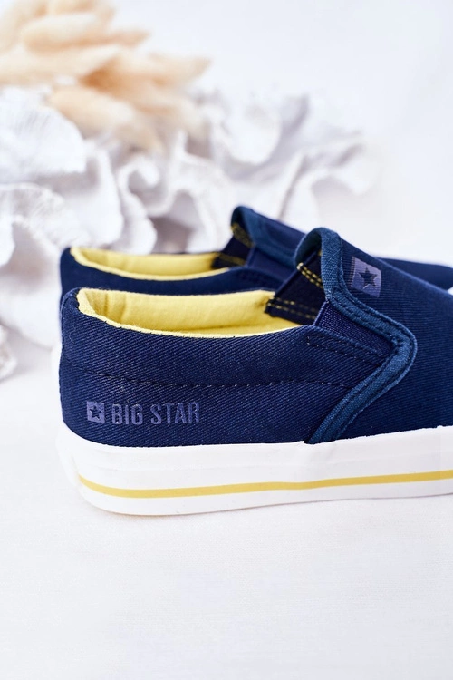 Dziecięce Wsuwane Tenisówki Slip-On Big Star HH374011 Granatowe