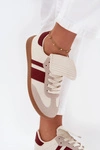 Niskie Sneakersy Damskie Z Wywiniętym Językiem Bordowe Ardira