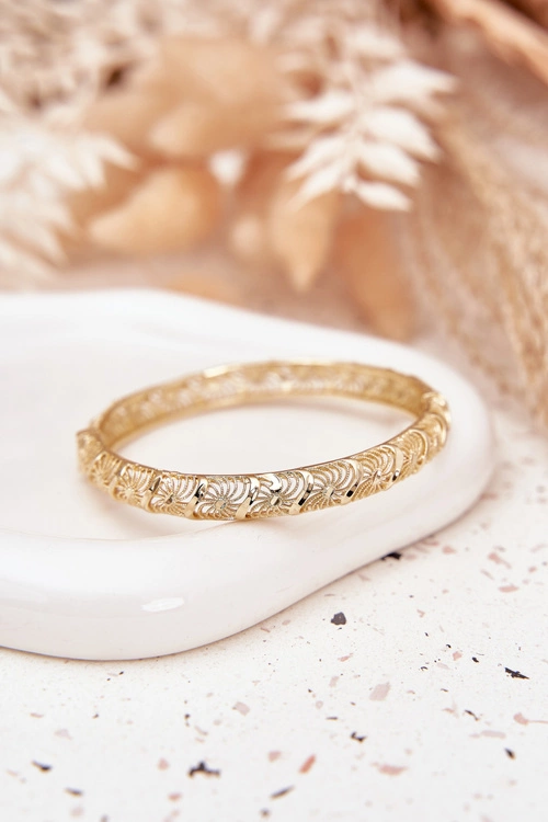 Sztywna Bransoletka Damska Ze Stali Chirurgicznej Złota