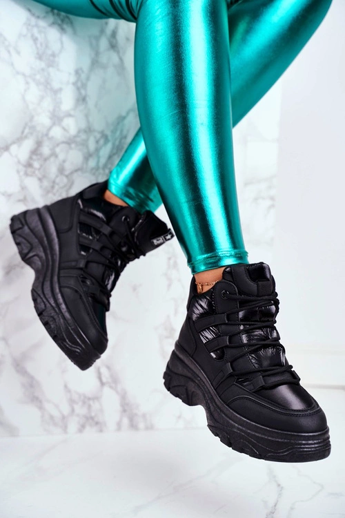 Sportowe Damskie Buty Czarne Granto