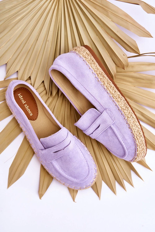 Damskie Zamszowe Espadryle Fioletowe Keyla