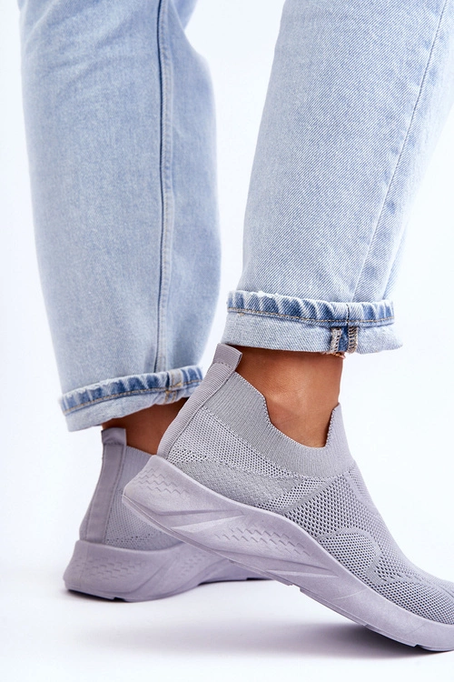 Damskie Wsuwane Buty Sportowe Szare Claris