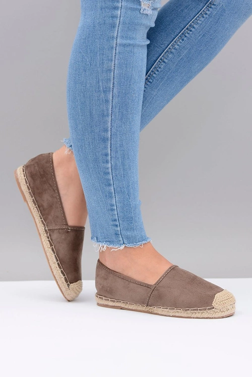 Lu Boo Zamszowe Lniane Espadryle Slip On Ramen