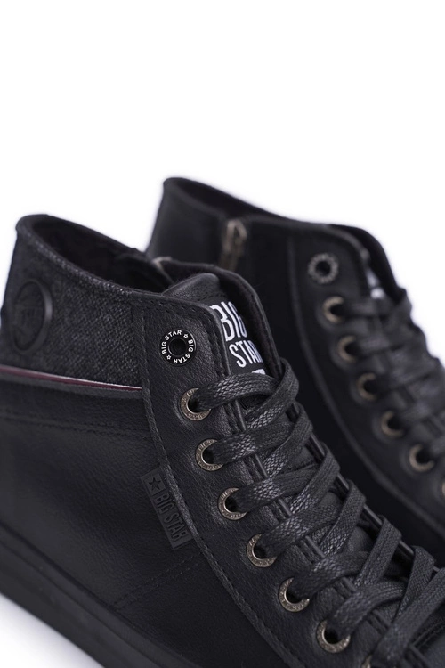 Trampki Męskie Wysokie Big Star Czarne EE174102