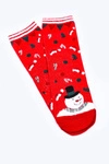 Damskie Świąteczne Skarpetki W Czapki Mikołaja COSAS Czerwone