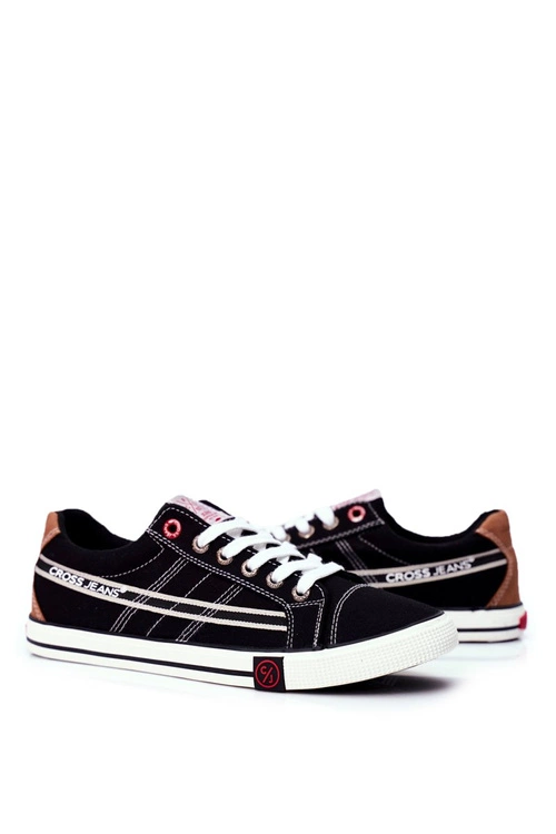 Trampki Męskie Cross Jeans Czarne FF1R4041C