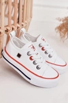 Dziecięce Klasyczne Niskie Trampki BIG STAR HH374089 Białe