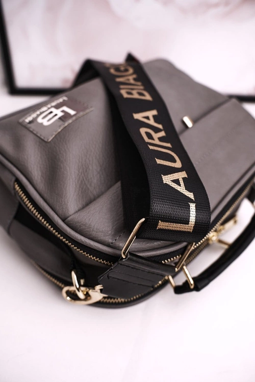 Torebka Listonoszka Kuferek LAURA BIAGGI Szara