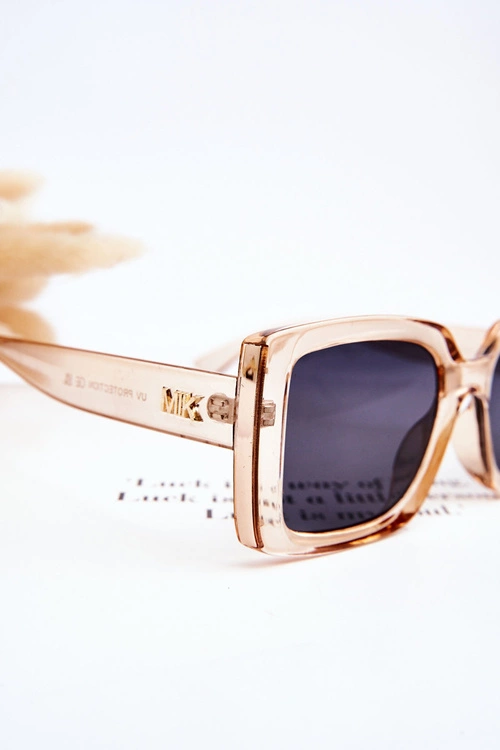 Okulary Przeciwsłoneczne Z Ozdobą M2366 Pomarańczowe