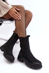 Damskie Botki Sztyblety Na Suwak Czarne Samil