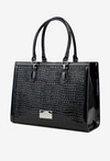 Lakierowana Torebka Z Tłoczonym Wzorem NOBO BAG6150-M20 Czarna
