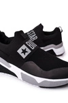 Męskie Sportowe Buty Slip-On Memory Foam Big Star HH174148 Czarne