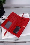 Portfel Damski Duży Czerwony na Zatrzask