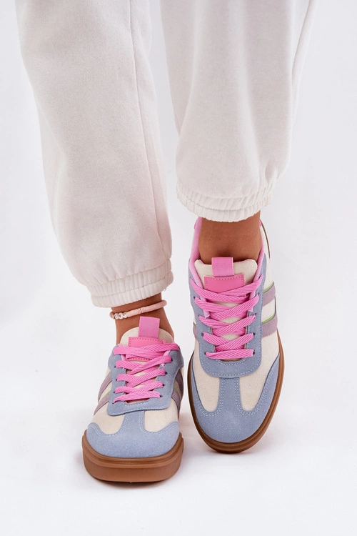 Sneakersy Damskie Z Eko Zamszu Multikolor Satylies