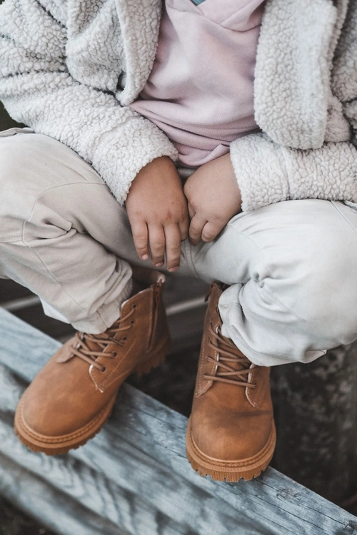 Dziecięce Ocieplane Botki Trapery Camel Cheddy