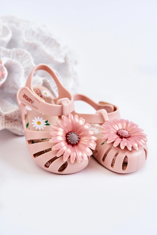 Dziecięce Sandałki Na Rzep Pachnące ZAXY JJ385032 Jasnoróżowe