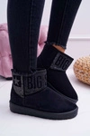 Damskie Botki Śniegowce Ocieplane Czarne Big Star EE274260