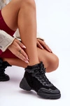 Buty Sportowe Damskie Zamszowe Z Łańcuchem Czarne Tymagio