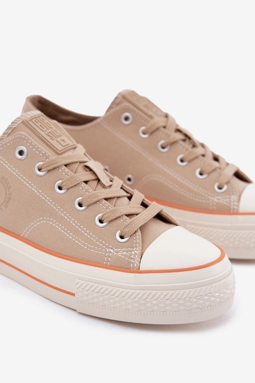 Trampki Męskie Na Platformie Big Star RR174323 Beżowe