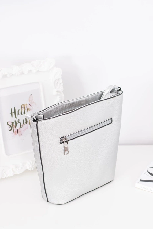 Damska Srebrna Listonoszka Torebka z Frędzlem