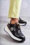 Damskie Buty Sportowe Na Koturnie GOE KK2N4085 Czarne