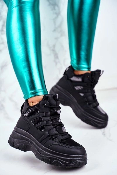 Sportowe Damskie Buty Czarne Granto