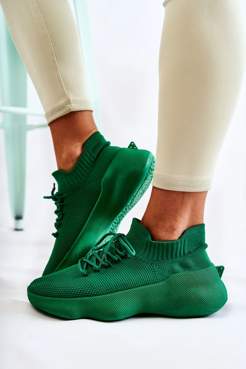 Wsuwane Buty Sportowe Damskie Zielone Dalmiro