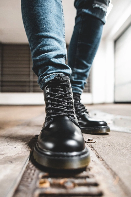 Trapery Męskie Skórzane Big Star Czarne EE174268