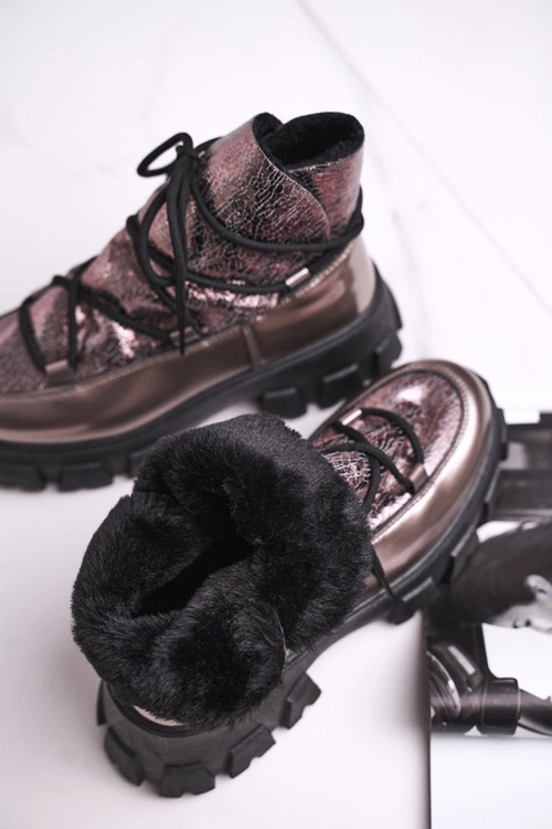 Botki Damskie Wsuwane Rochelle Srebrne