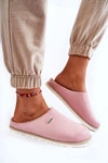 Domowe Ocieplane Klapki Papcie Inblu CS-34-023 Różowe