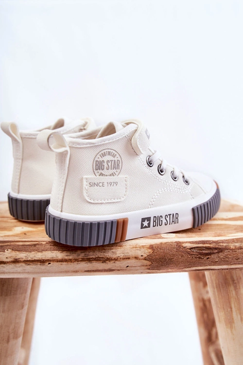 Dziecięce Wysokie Trampki BIG STAR KK374015 Białe