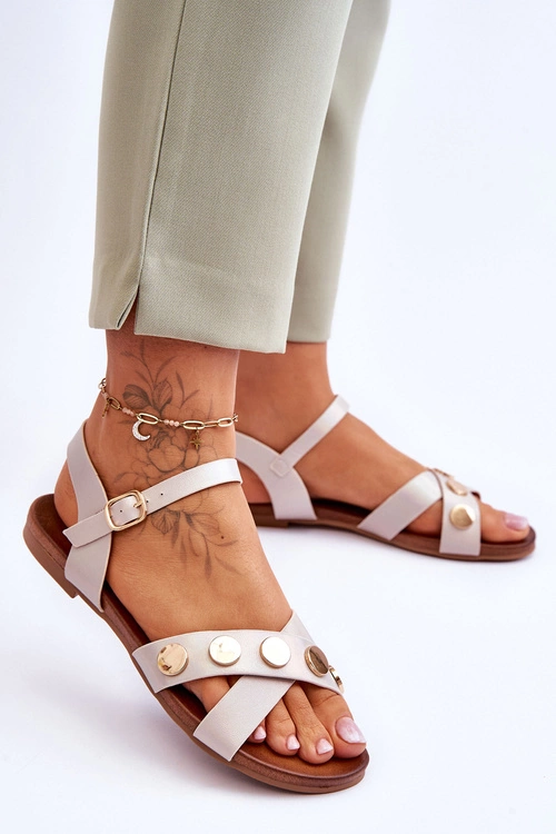 Płaskie Sandały S.Barski KV-5541-35 Nude