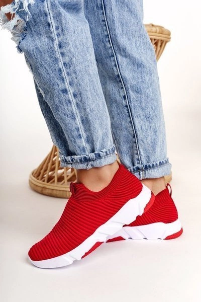 Damskie Sportowe Buty Slip-on Big Star DD274463 Czerwone