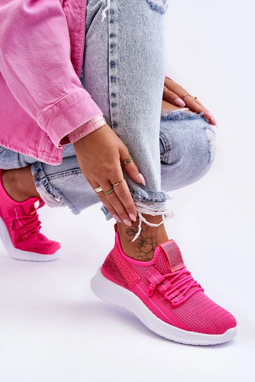 Wsuwane Damskie Buty Sportowe Neonowy Róż Hold Me!