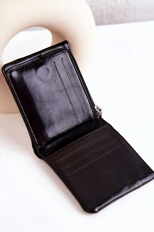 Mały Portfel Na Magnes Czarny Damaris