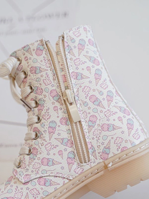 Ocieplane Botki Dziecięce Na Suwak Beżowe Dolida