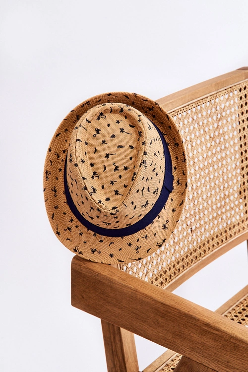 Dziecięcy Kapelusz W Palmy I Zwierzątka Beżowy