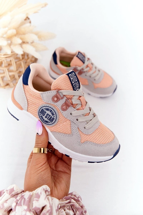 Dziecięce Sportowe Buty Memory Foam Big Star HH374180 Pomarańczowe