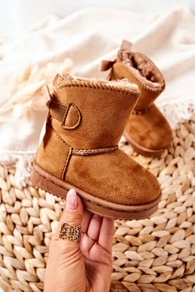 Dziecięce Ocieplane Botki Śniegowce Khaki Funky