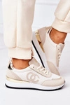 Damskie Sportowe Buty Sneakersy Beżowe Under Control