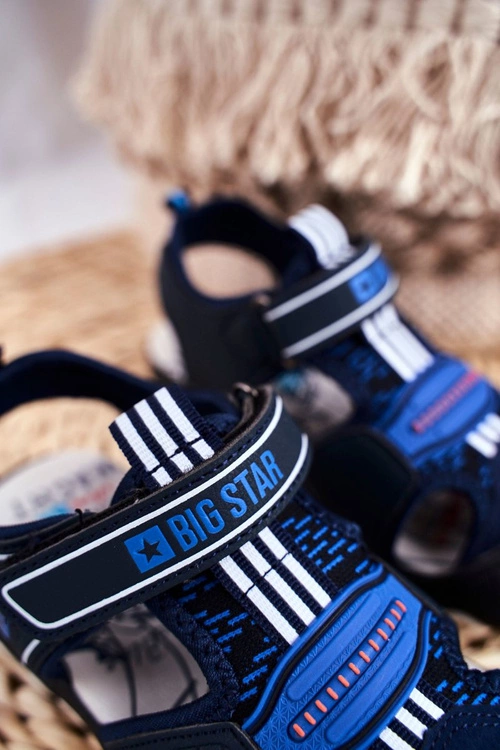 Sandałki Dziecięce Big Star Na Rzepy Granatowe FF374211